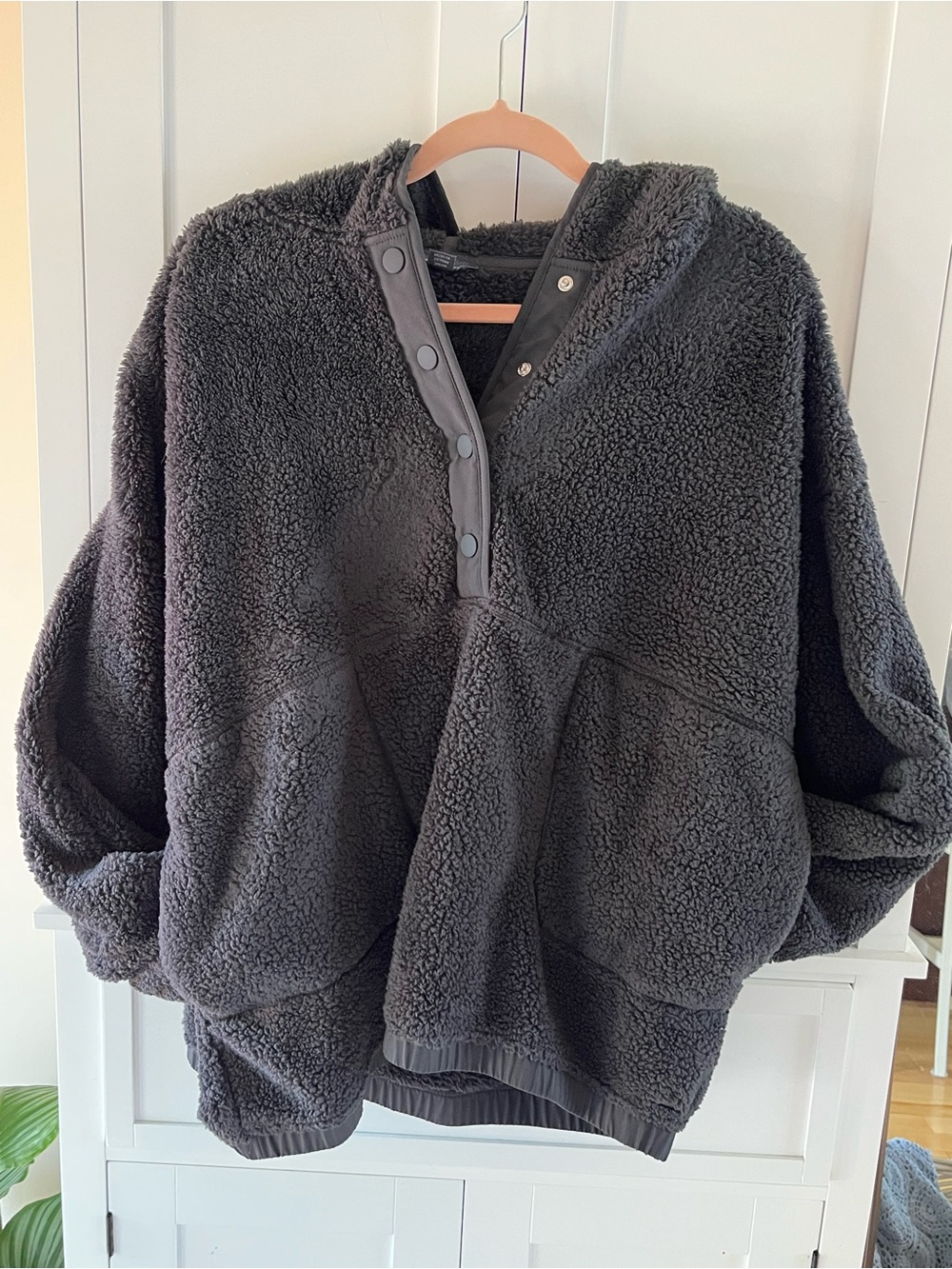 Eddie Bauer Black Sherpa Fleece Jacket